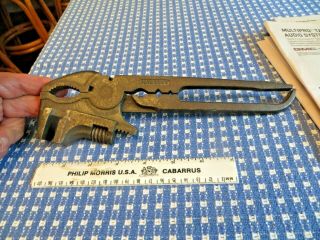 Vintage Mathews Never Stall Multi Tool Pliers Monkey Wrench Windmill Antique Odd