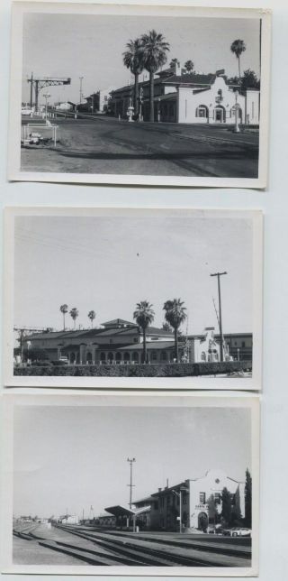 3 1969 Santa Fe Railroad Depot Fresno California Ca Vintage Photos