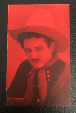 Very Rare Bud Osborne 1920’s Colorized Exhibit Hollywood Cowboy Stars Card