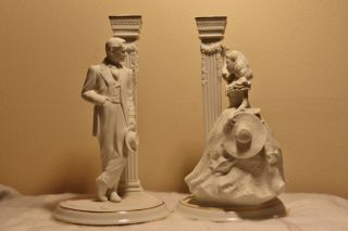 Franklin Gone With The Wind 50th Anniversary Candlestick Set