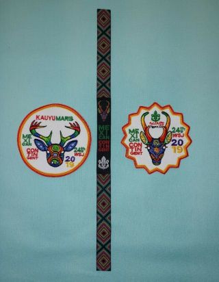 2019 World Jamboree Scouts Mexico Contingent Patches And Woven Bracelet