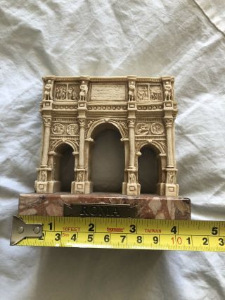 “arch Of Constantine” Model Souvenir - Rome Sculpted Made In Italy Marble/resin?