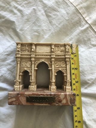 “Arch of Constantine” Model Souvenir - Rome Sculpted Made In Italy Marble/Resin? 2