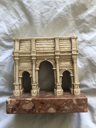 “Arch of Constantine” Model Souvenir - Rome Sculpted Made In Italy Marble/Resin? 3