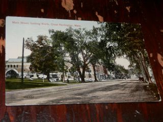 Great Barrington Ma - 1912 Postcard - Main Street Looking North