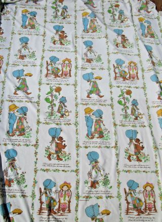 Vintage Holly Hobbie Twin Flat Bed Sheet