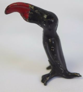 Vintage Cast Iron Toucan Bird Figurine