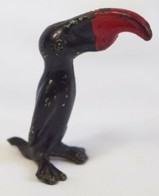 Vintage Cast Iron Toucan Bird Figurine 2