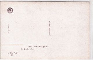 RARE MASTROIANNI The last Effort Napoleon Eagle old French antique postcard 2
