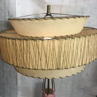 3 Tier Fiberglass Lamp Shade Mid Century Modern True Vintage Retro Atomic