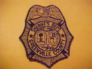Greenville County South Carolina Police Patch Shoulder Size 4 X 3