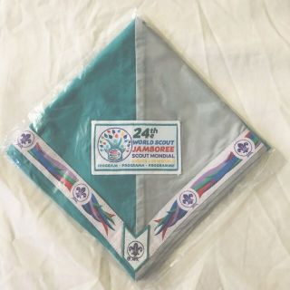 2019 World Scout Jamboree Program Hq Ist Patch Sewn On Staff Neckerchief Sbr Wsj