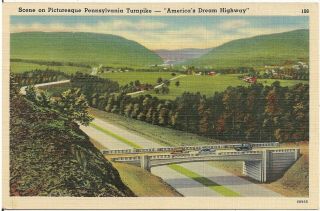 Aliquippa Gap On Pennsylvania Turnpike Postcard 1943