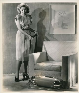 Jacqueline White Movie Star 1940s Vacuum Cleaner Advertising Photo