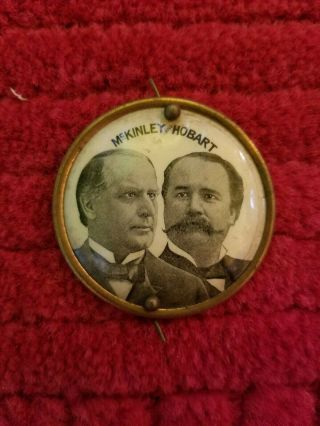 1896 Mckinley And Hobart Presidential Pin