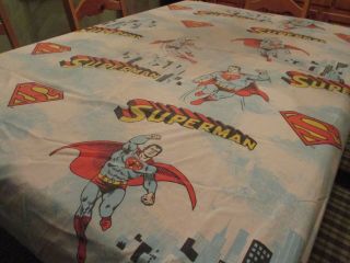 Superman Vintage Dc Comics 1978 Twin Fitted Sheet & Pillowcase