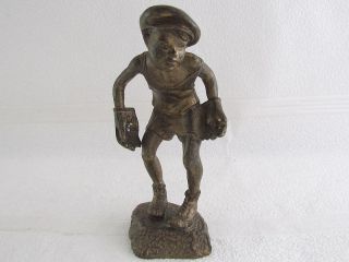 Young Goalkeeper Soccer Vintage Ussr Russian Art Deco Bronze Figurine