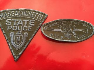 Massachusetts State Police Stop Team Patch Set Subdued Swat Od Green Last Set
