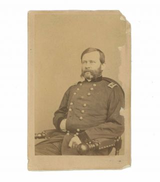 Civil War Cdv Of Union General William B.  Franklin - Anthony / Brady Backmark