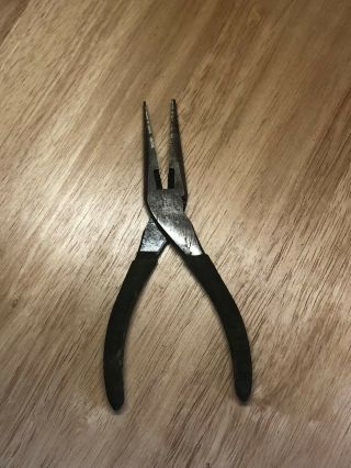 Vintage Craftsman 6 - 1/4 " W5102 Wf Needle Nose Pliers W/side Cutters Made In Usa