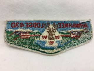 Boy Scouts - OA - Ahwahnee Lodge 430,  white trim flap 2
