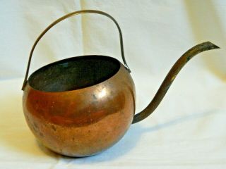 Vintage Copper And Brass Watering Can