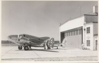 T.  C.  A.  Aircraft Kapuskasing Airport Ontario Canada 1946 - 48 Real Photo Postcard