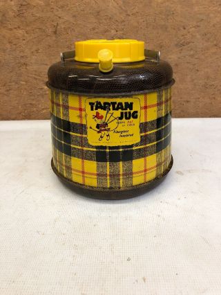 Vintage Tartan Jug Hot Or Cold Fiberglass Insulated Cooler Poloron Products