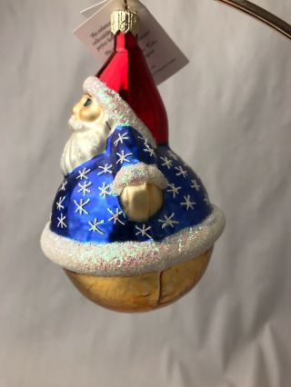 1996 Christopher Radko Santa Ball Christmas Ornament Hand Painted Blown Poland 4
