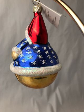 1996 Christopher Radko Santa Ball Christmas Ornament Hand Painted Blown Poland 5