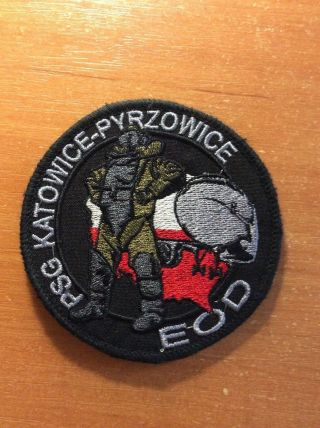 Patch Police Poland - Airport Bomb Eod Squad - Very Rare