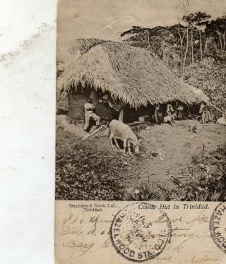 Native Hut Barbados Udb - 1906 Stamp Missing