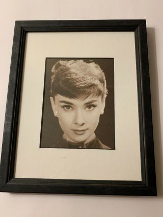Framed Matted Audrey Hepburn Print - Black & White