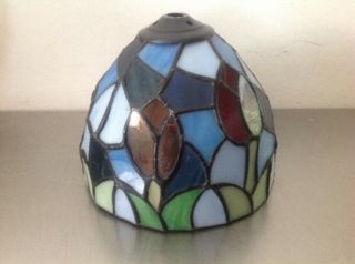 Tiffany Style Stained Glass Leaded Lamp Shade Small Tulip Design