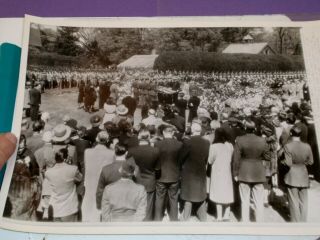 Hyde Park 4/15/45 Ap Wire Photo President Roosevelt Fdr Lowered Into Grave D818