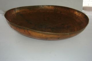 Vintage Hammered Copper Handmade Bowl Rustic Boho Wall Decor Chile
