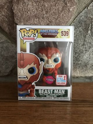 Funko Pop Flocked Beast Man 539 Masters Of The Universe Nycc 2017 Exclusive