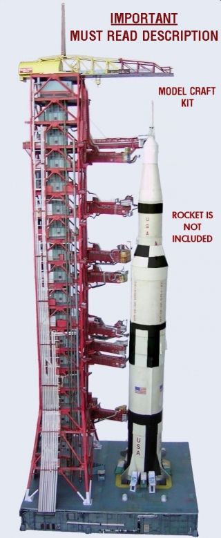 Launch Umbilical Tower Lut Model For Estes,  4d Vision 1:100 Saturn V,  Pls Read