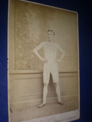 Old Cabinet Photograph Sport Athlete J Gibb By Eliot & Fry London C1880s