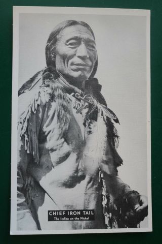 Chief Iron Tail (indian On The Nickel) At 101 Ranch Oklahoma Postcard