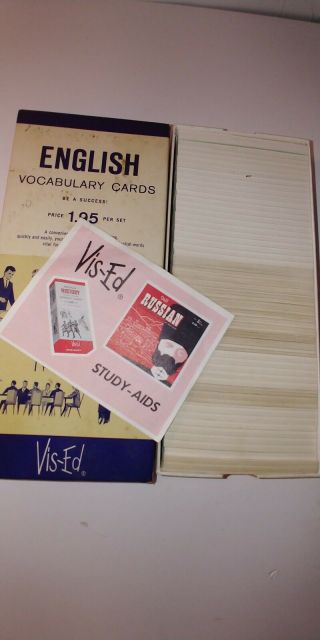 Vintage Vis - Ed English Vocabulary Cards 1000 Flash Cards Visual Education 1962 2