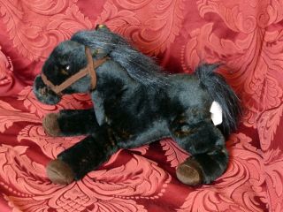 Wells Fargo Legendary 2016 Mike 12 " Tall Black Pony Horse Plush Stuffed Animal