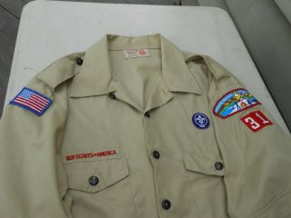 Adults Boy Scout Shirt With Patches Size 2 Xl
