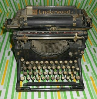 1905 Blk Underwood No.  5 84 Characters 10 1/2 Reg Carriage Typewriter S/n 909440