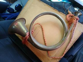 Vintage 10 " French Horn Brass With Rope
