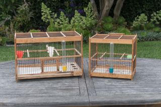 Expertly Hand Crafted Wooden Bird Cages For Canary Breeding