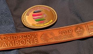 24th 2019 World Scout Jamboree Official Wsj Wosm Ist Belt Buckle And 42 " Belt