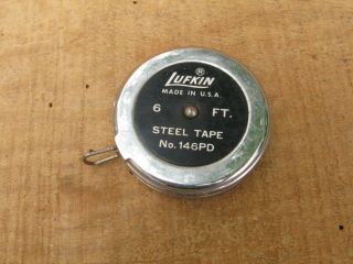 Vintage Lufkin 6 Ft Steel Tape - Pilot Manufacturing Co Torrance,  California