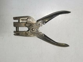 Vintage Heavy Duty Sergant & Co Leather Hole Punch Tool,  Made In Usa