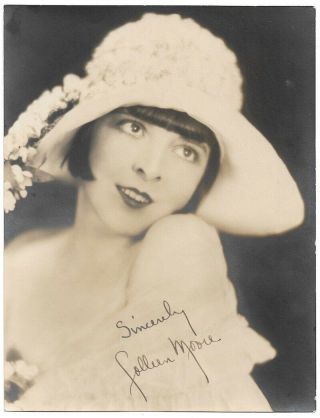 Cute Jazz - Age Flapper Colleen Moore Bobbed Hair 1920s Photograph Signed In Image